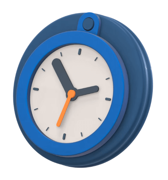 Trading Online Voucher. A Blue Colour Clock.
