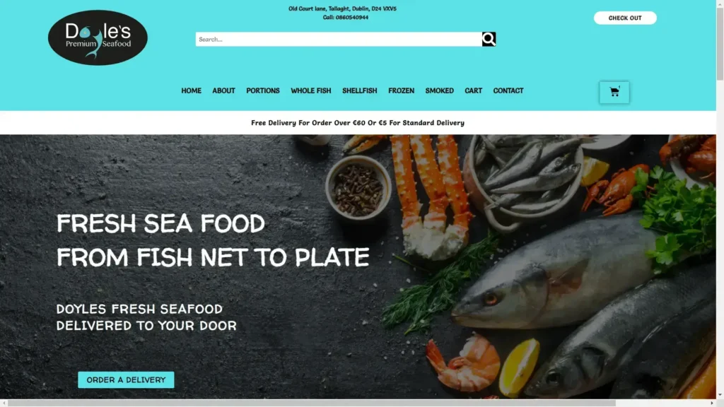 Doyles Seafood Website Redesign And Conversion Optimisation. Website Design And Seo Packages Client.