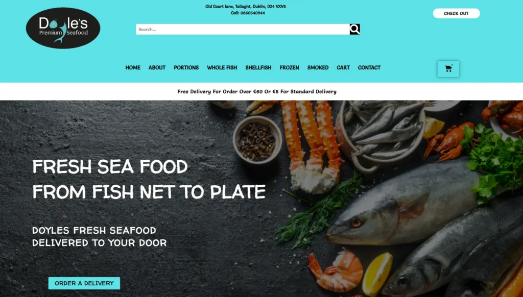 Doyles Seafood Website Redesign And Conversion Optimisation. Website Design And Seo Packages Client.
