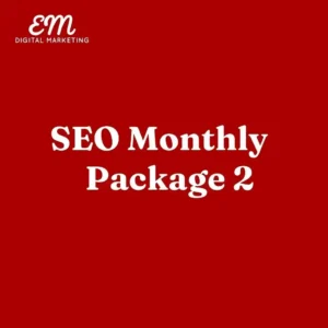 SEO monthly package 2 in red background