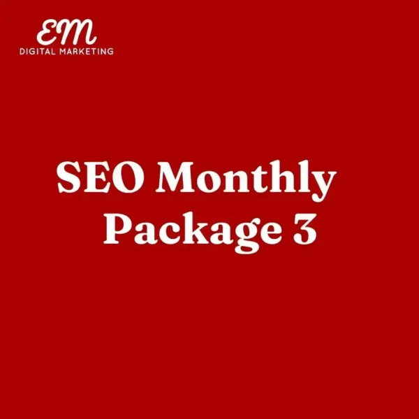 Seo Monthly Package 3 In Red Background