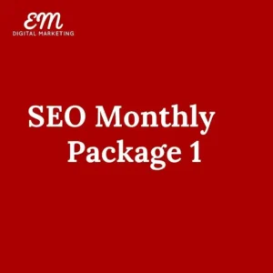 SEO Monthly package 1 in red background