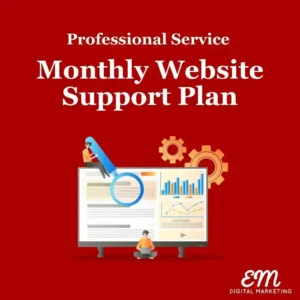 professional website support plan. logo and image